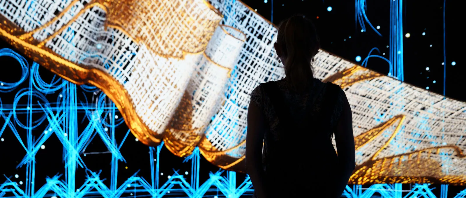 Silhouettes inside an Aether Immersive projection dome