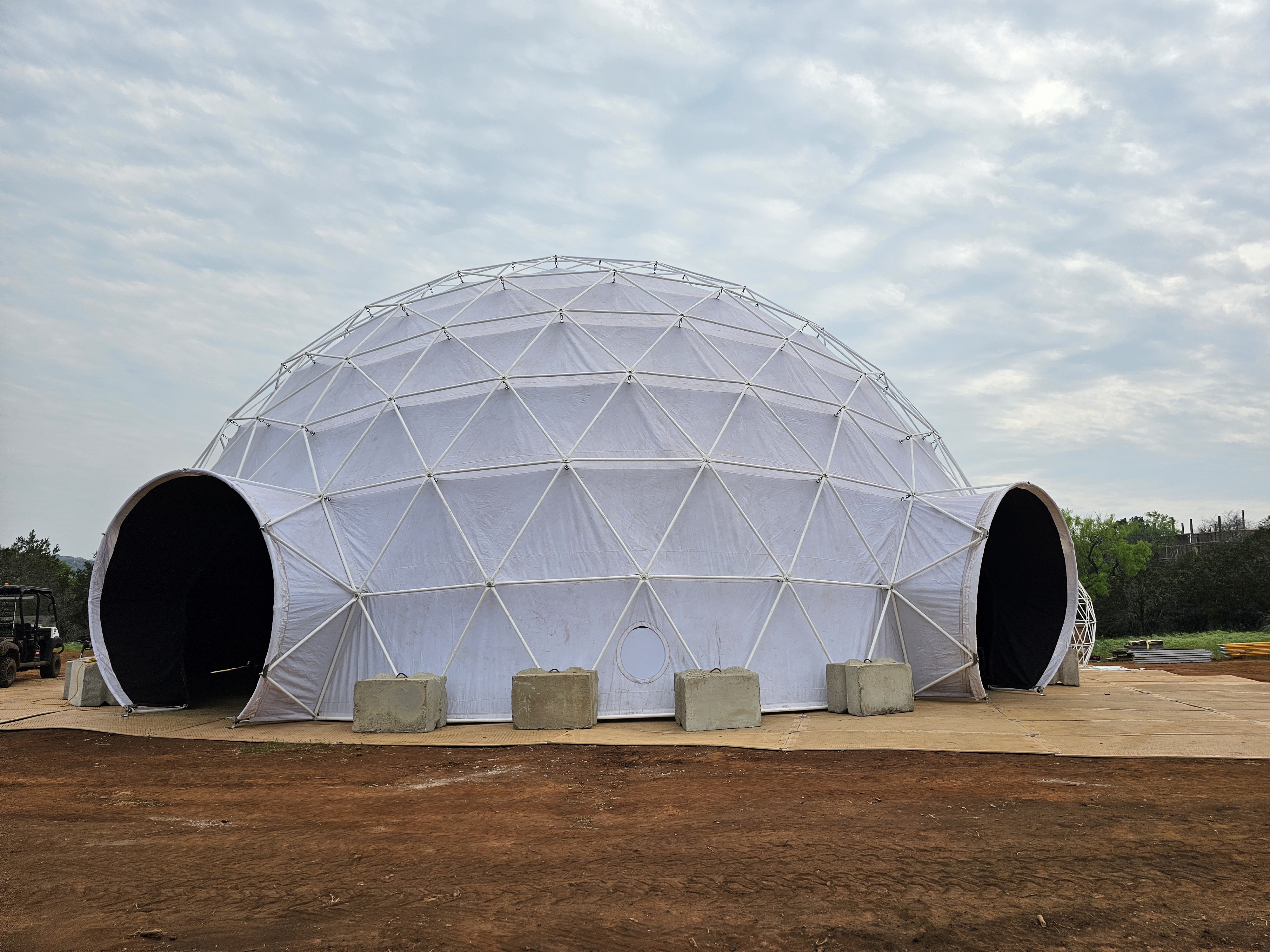 Texas Eclipse Festival dome setup
