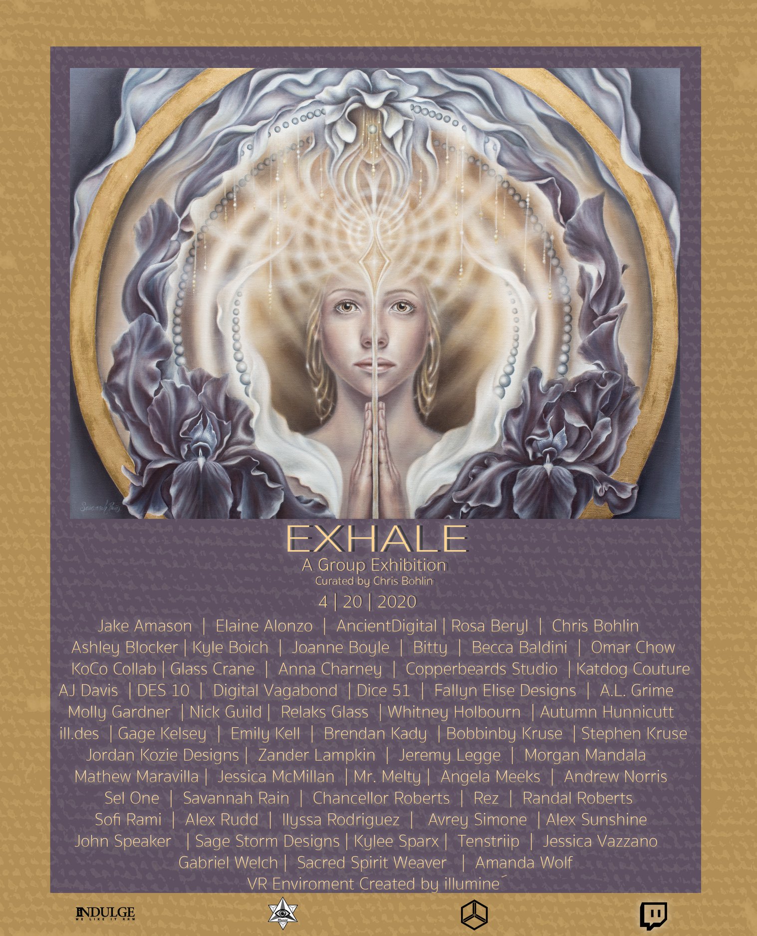 Exhale VR group exhibition poster - April 20, 2020