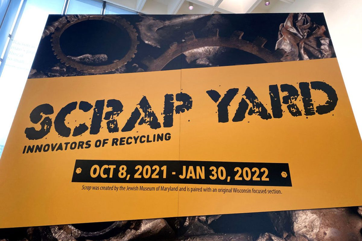 Scrap Yard: Innovators of Recycling exhibition banner